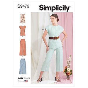 Simplicity S9479 R11325 Sewing Pattern Top Pants Skirt Sportswear Size 16-24